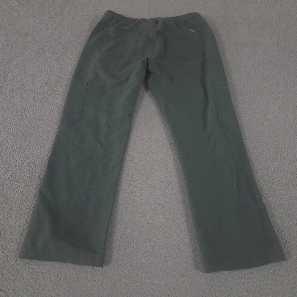 FIGS Scrub Pants Mens L Short Moss Cairo Straight Leg Technical Cargo Pockets